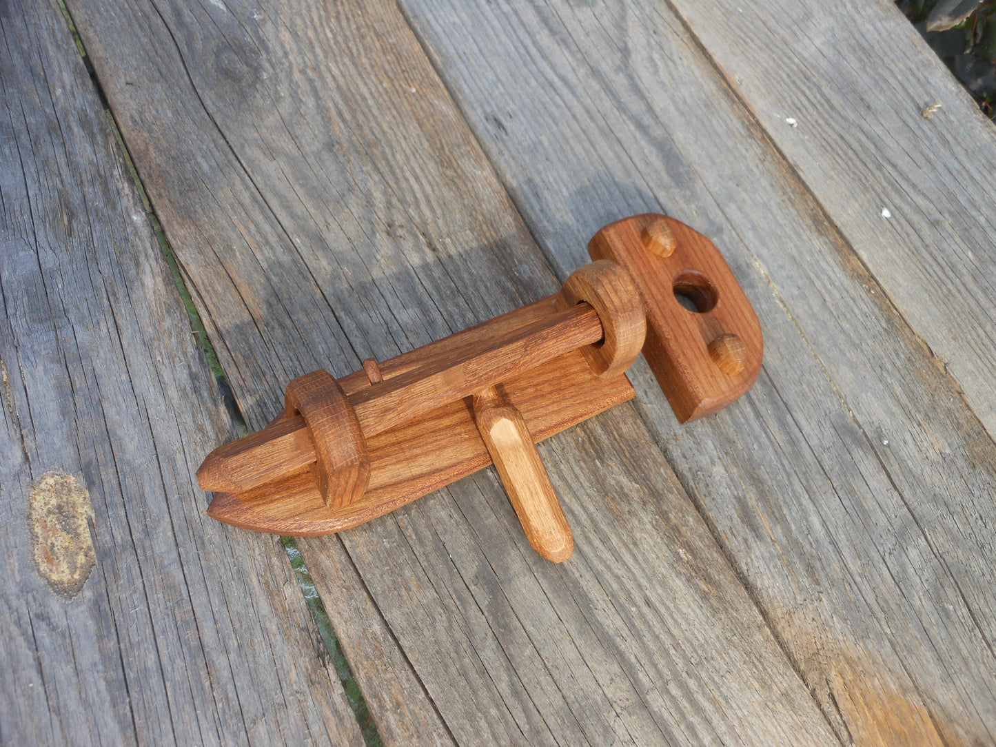 Türriegel aus altem Eichen-Holz Door latch made of old oak wood - BalkanwoodDesign Handmade