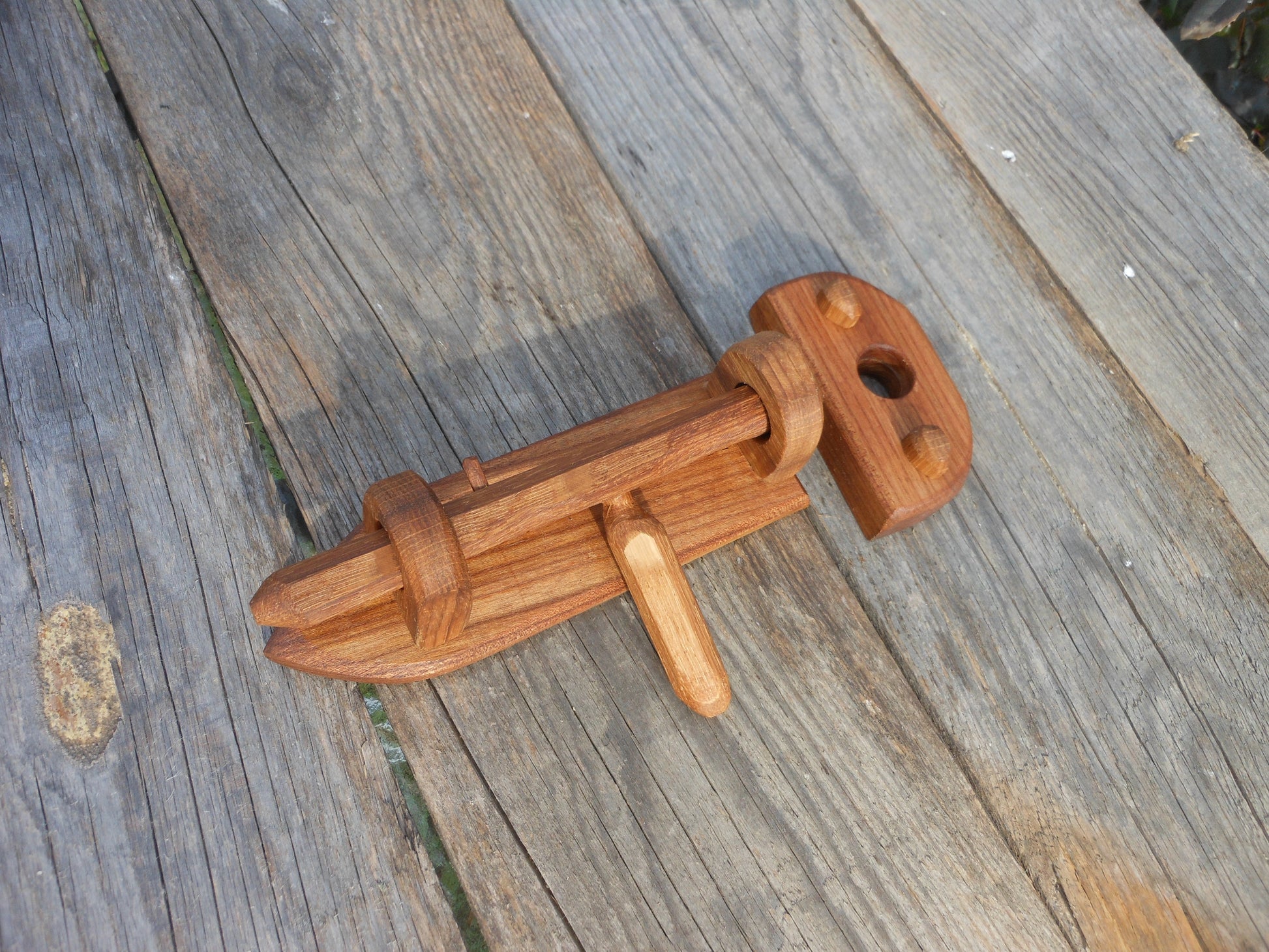 Türriegel aus altem Eichen-Holz Door latch made of old oak wood - BalkanwoodDesign Handmade