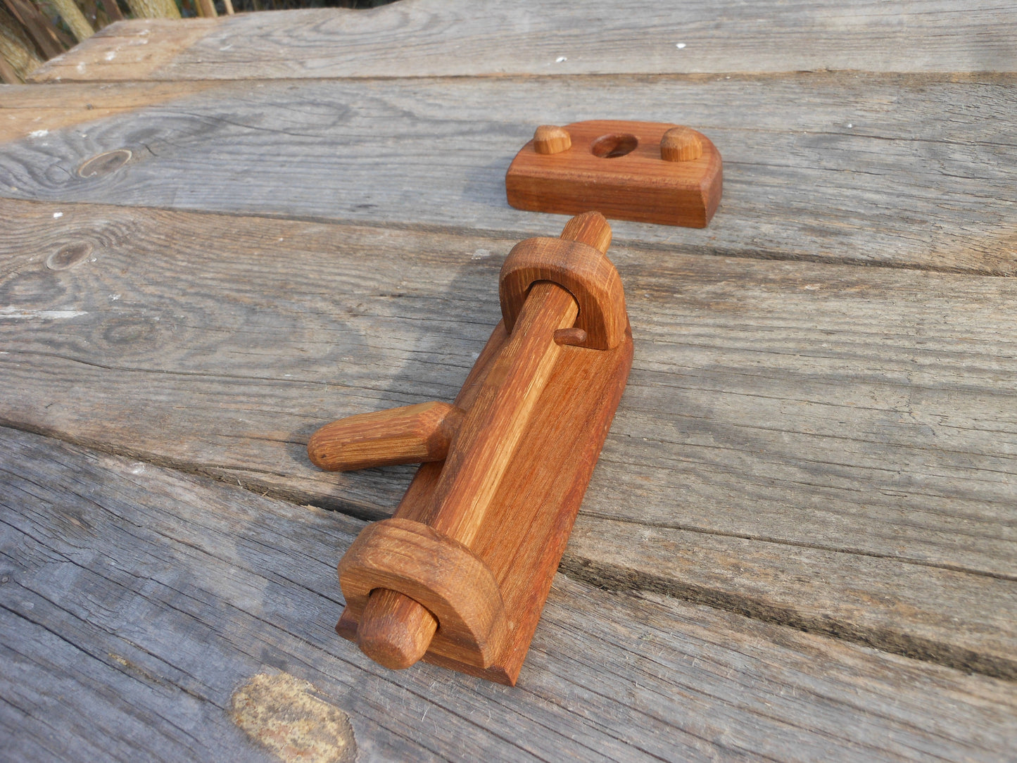 Türriegel aus altem Eichen-Holz Door latch made of old oak wood - BalkanwoodDesign Handmade