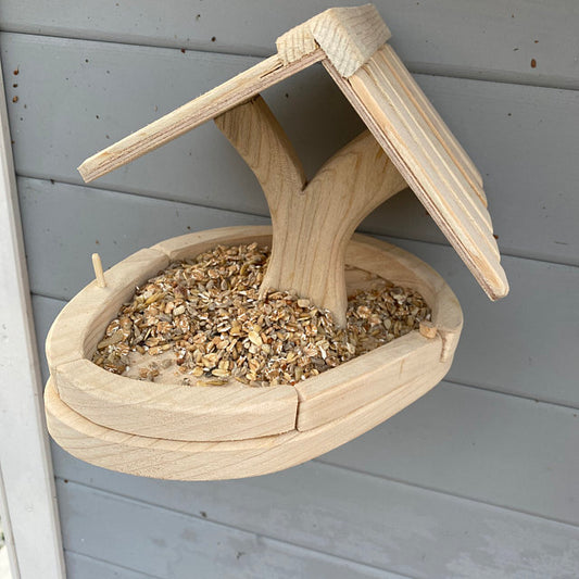 Vogelfutterhaus klein Handarbeit unbehandeltes  Altes Nadelholz zum Selbstbemalen - BalkanwoodDesign Handmade