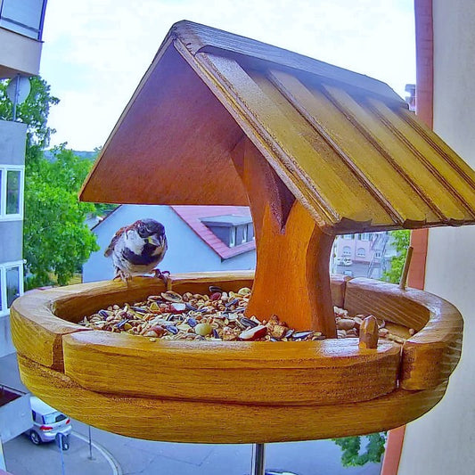 Vogelfutterhaus klein Vogelhäuschen Vogelhaus Handarbeit  Altes Nadelholz upcycling - BalkanwoodDesign Handmade