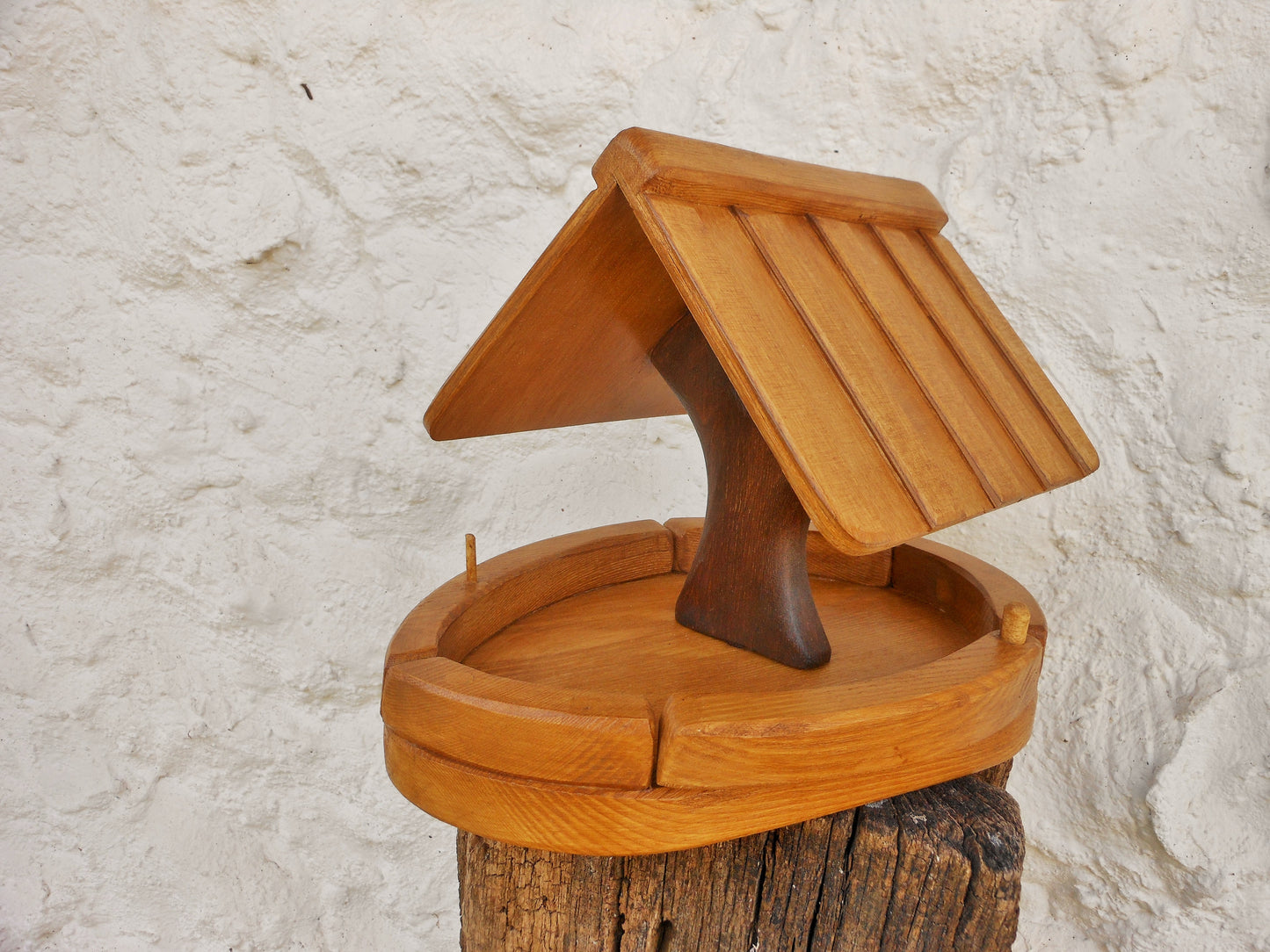 Vogelfutterhaus klein Vogelhäuschen Vogelhaus Handarbeit Altes Nadelholz upcycling - BalkanwoodDesign Handmade