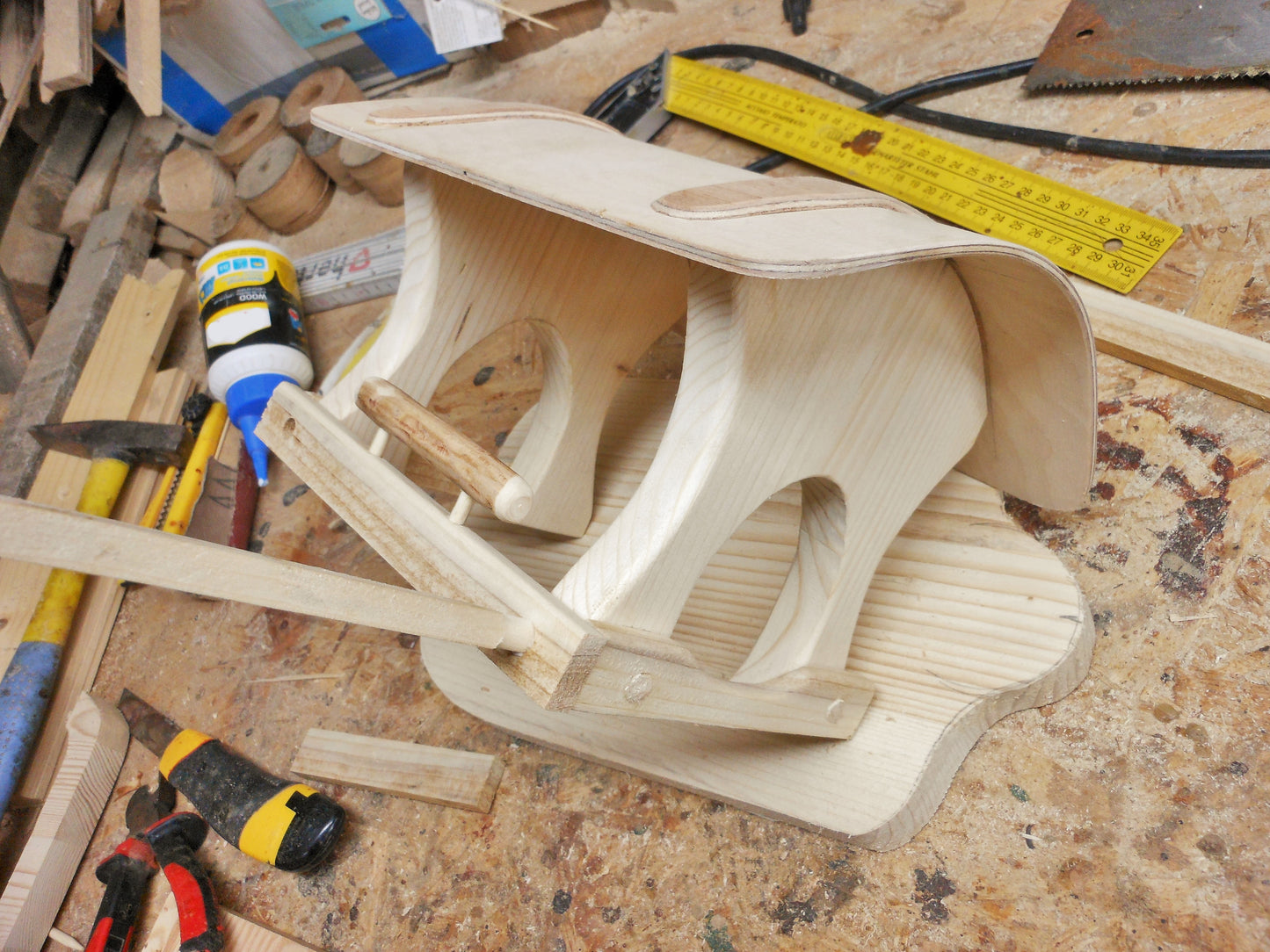 Vogelfutterhaus klein Handarbeit Altes Nadelholz - BalkanwoodDesign Handmade