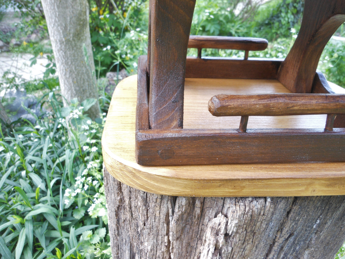 Vogelfutterhaus klein Handarbeit Altes Nadelholz - BalkanwoodDesign Handmade