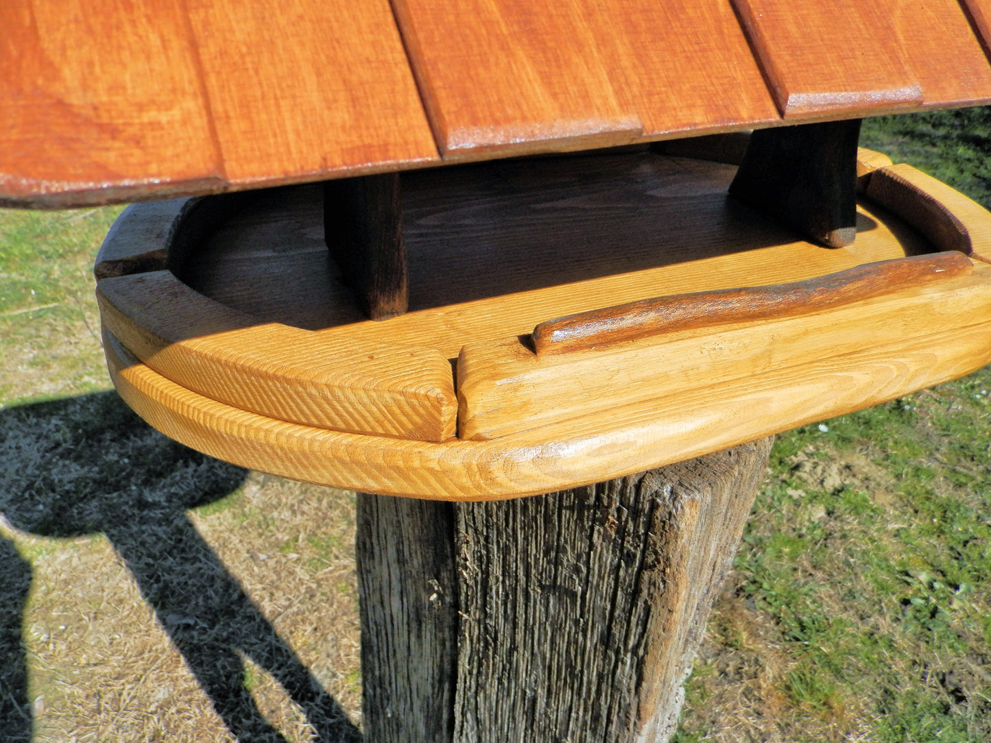 Vogelfutterhaus reine Handarbeit für große Gartenvögel - BalkanwoodDesign Handmade