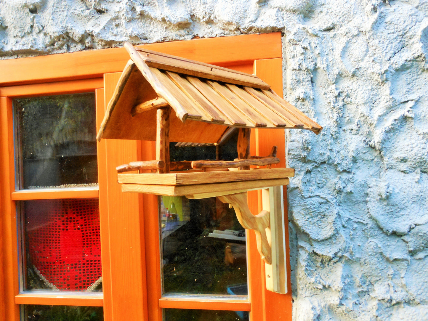 Vogelhaus Regal Stütze Vogelhäuschenhalter Wandhalterung Fensterhalterung - BalkanwoodDesign Handmade