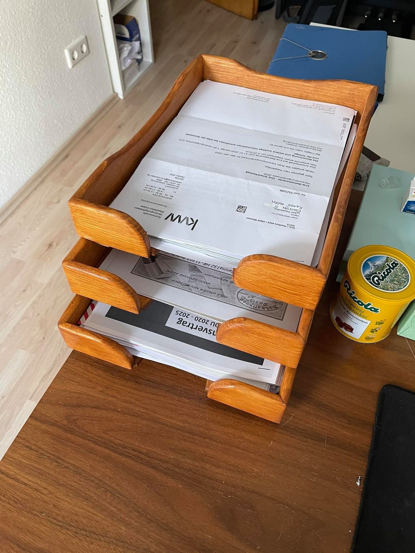 Schreibtischablagen Briefkorb Briefablage Handarbeit aus altem Nadelholz upcycling - BalkanwoodDesign Handmade