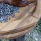 Vogelhaus Naturform mit grünem Dach