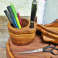 Schreibtisch-Organizer Vintage-Look aus uraltem Eichenholz - BalkanwoodDesign Handmade