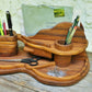 Schreibtisch-Organizer Vintage-Look aus uraltem Eichenholz - BalkanwoodDesign Handmade