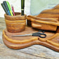 Schreibtisch-Organizer Vintage-Look aus uraltem Eichenholz - BalkanwoodDesign Handmade