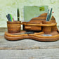 Schreibtisch-Organizer Vintage-Look aus uraltem Eichenholz - BalkanwoodDesign Handmade
