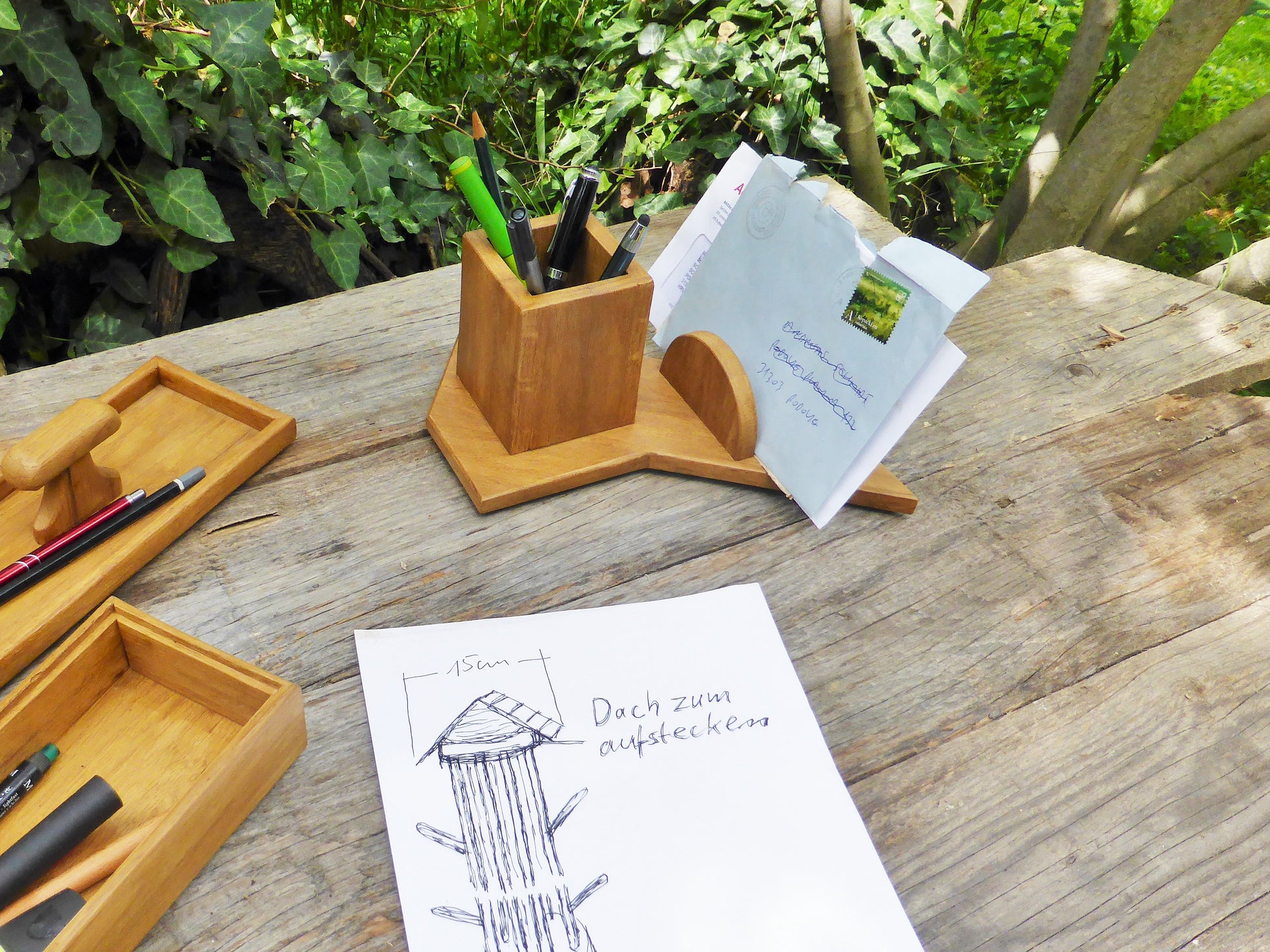 Schreibtisch-Organizer Stifthalter Stiftdose Büro-ordnung Handarbeit upcycling - BalkanwoodDesign Handmade