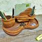 Schreibtisch-Organizer Vintage-Look aus uraltem Eichenholz - BalkanwoodDesign Handmade