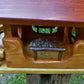 Vogelfutterhaus mit rotem  Dach und   Meisenknödelhalter - BalkanwoodDesign Handmade