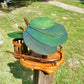 Vogelfutterhaus mit grünem Dach und Meisenknödelhalter - BalkanwoodDesign Handmade