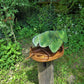 Vogelfutterhaus mit grünem Dach Handarbeit - BalkanwoodDesign Handmade