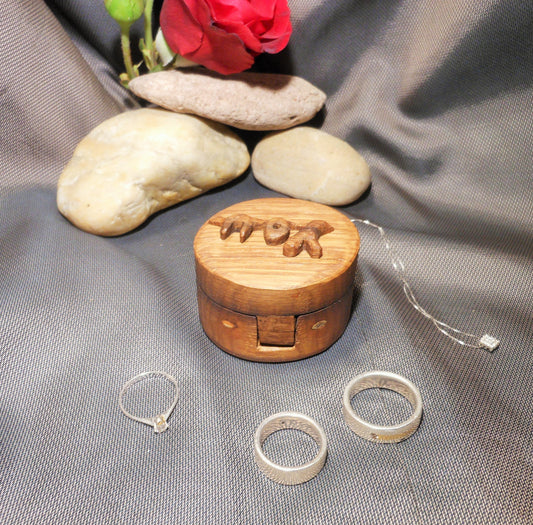 Ringdose  Hochzeit  Heiratsantrag  Ringbox Schmuckdose Geschenk Liebe Upcycling Handarbeit - BalkanwoodDesign Handmade