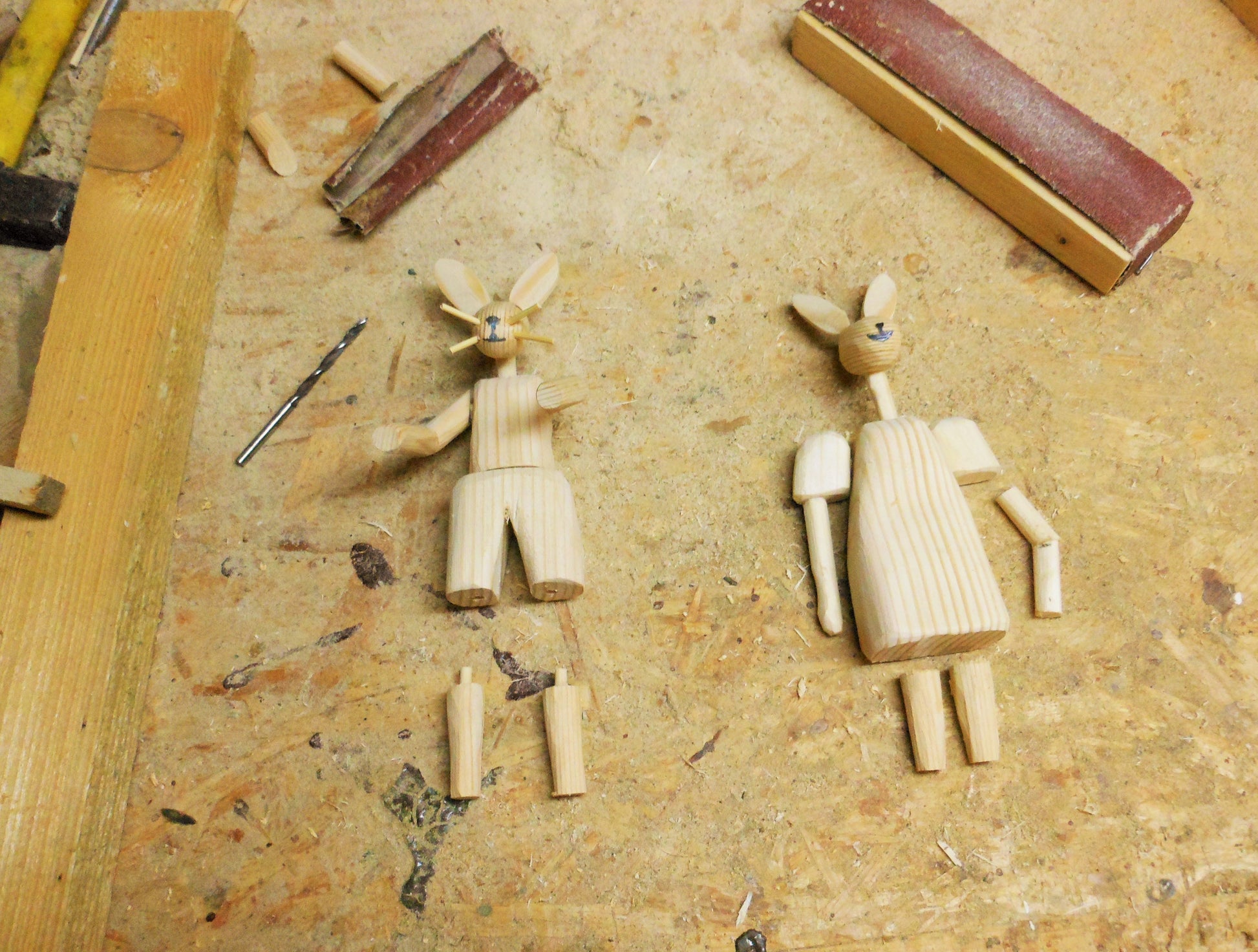 Osterhasen-Paar mit Teelicht Handarbeit upcycling Osterdeko Easter bunny in love - BalkanwoodDesign Handmade