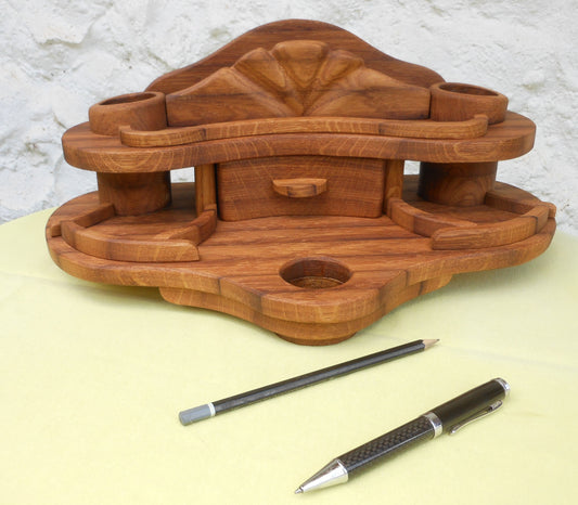 Schreibtisch-Organizer Vintage-Look aus uraltem Holz Organizer für´s anspruchsvolle Büro - BalkanwoodDesign Handmade