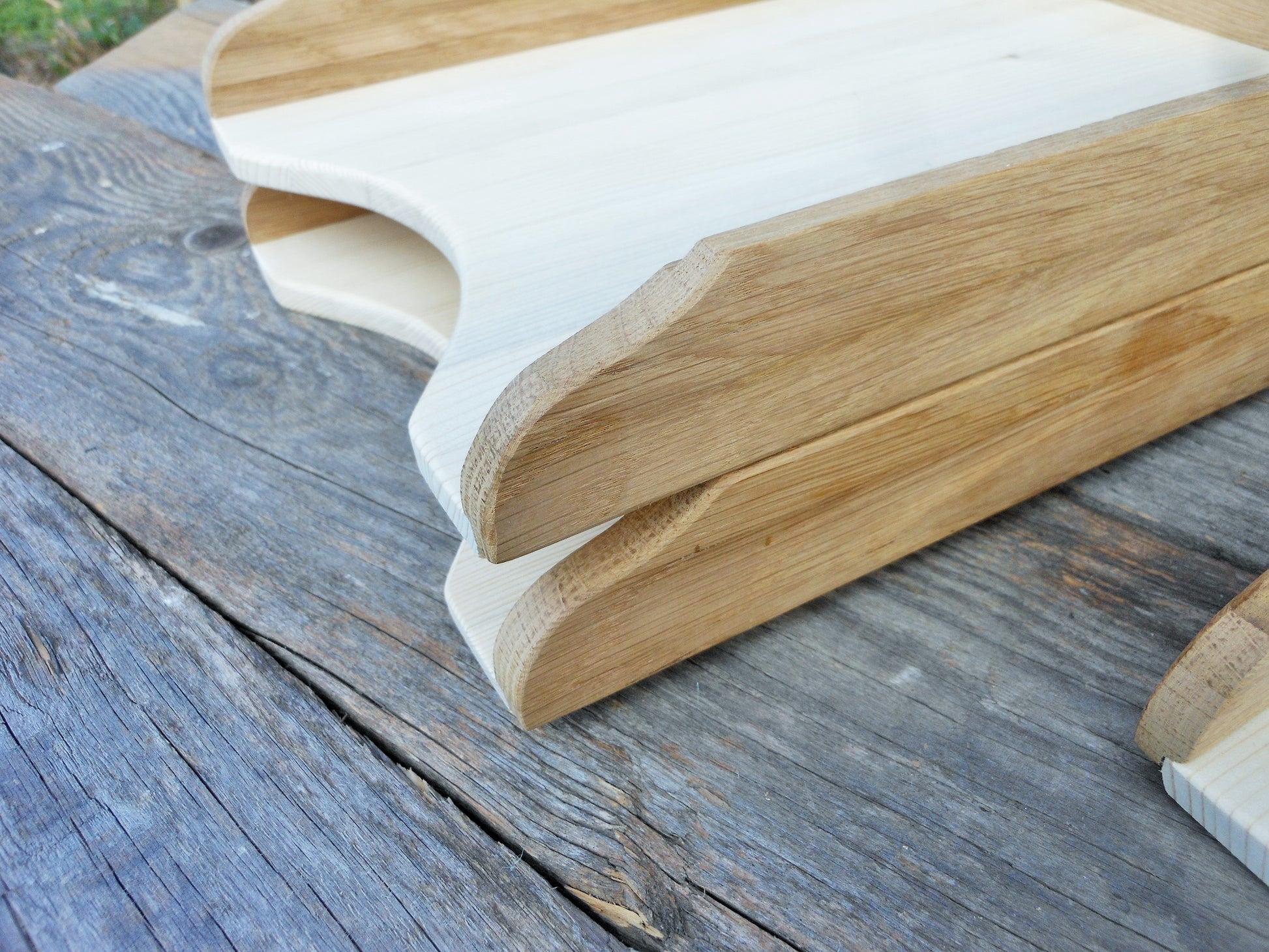 Schreibtischablagen unbehandelt aus uraltem Eichenholz und Nadelholz Desk shelves untreated made of ancient oak wood and coniferous wood - BalkanwoodDesign Handmade