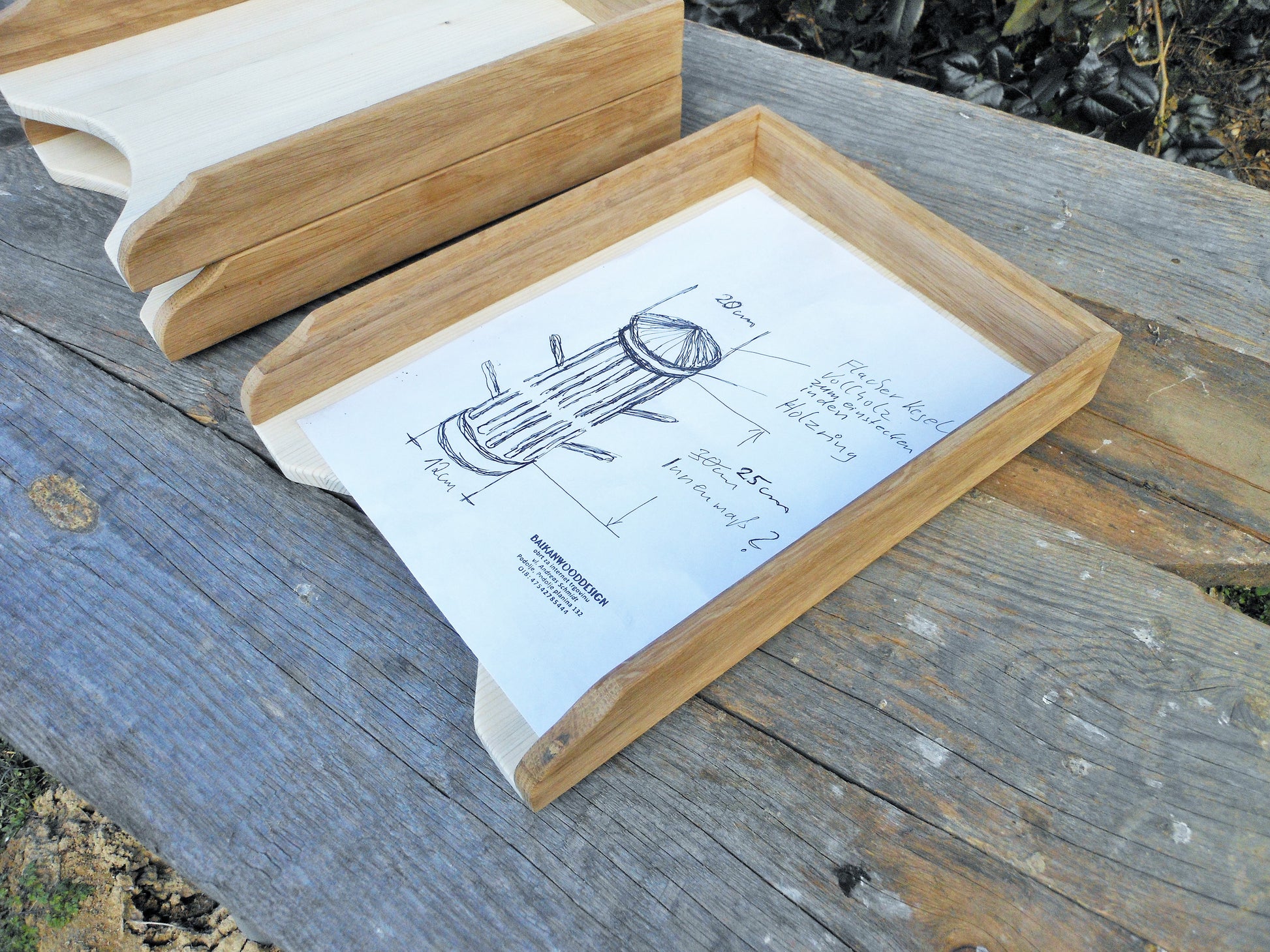Schreibtischablagen unbehandelt aus uraltem Eichenholz und Nadelholz Desk shelves untreated made of ancient oak wood and coniferous wood - BalkanwoodDesign Handmade