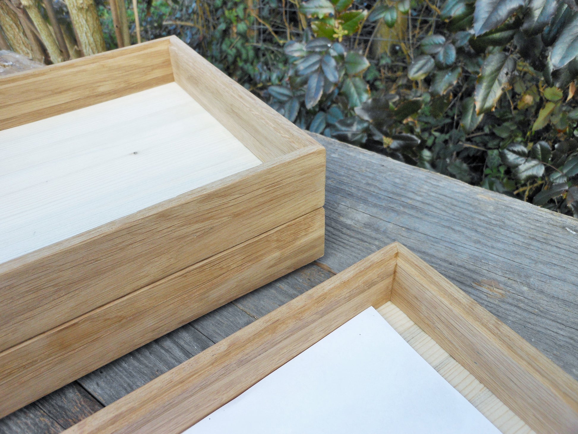 Schreibtischablagen unbehandelt aus uraltem Eichenholz und Nadelholz Desk shelves untreated made of ancient oak wood and coniferous wood - BalkanwoodDesign Handmade