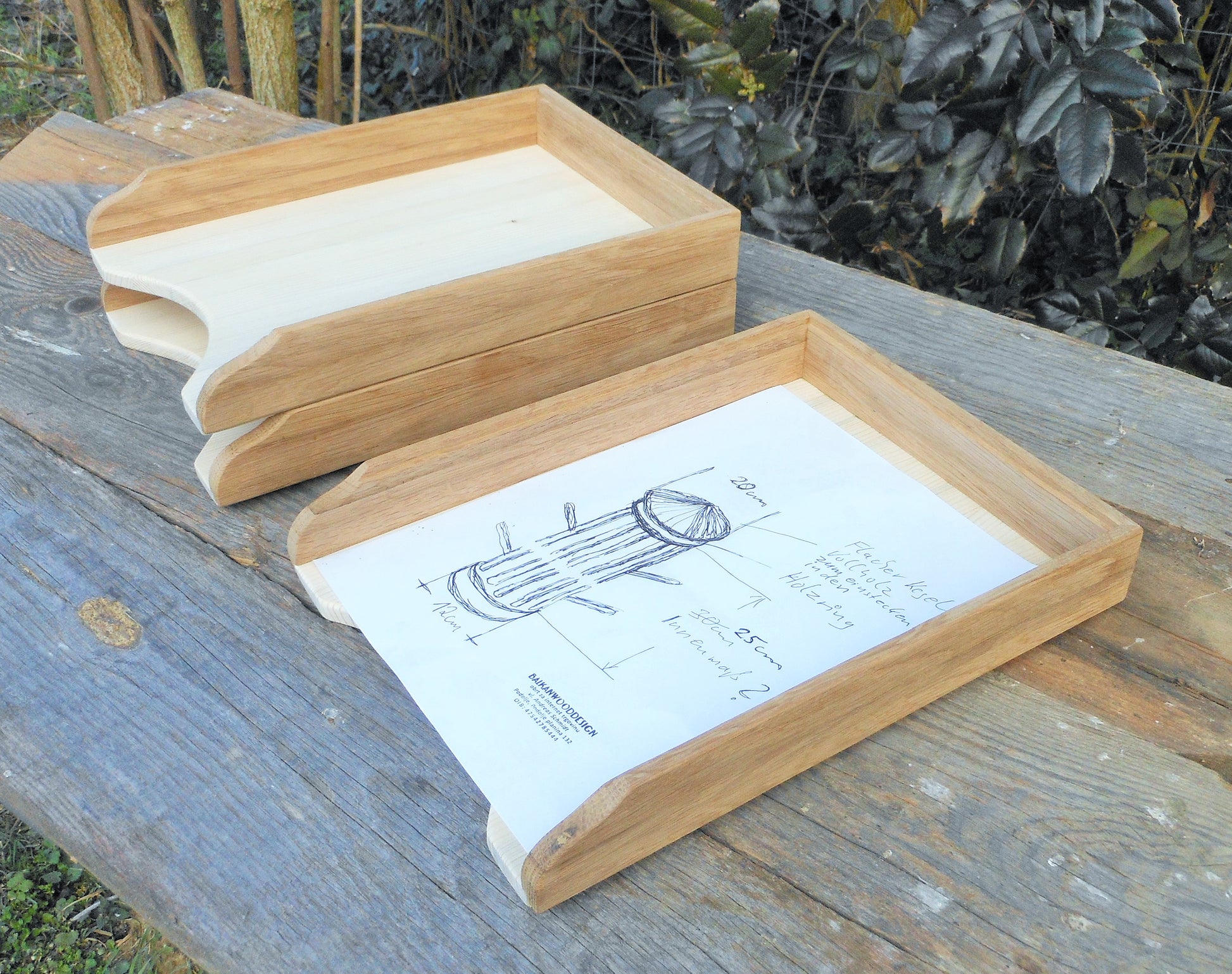 Schreibtischablagen unbehandelt aus uraltem Eichenholz und Nadelholz Desk shelves untreated made of ancient oak wood and coniferous wood - BalkanwoodDesign Handmade