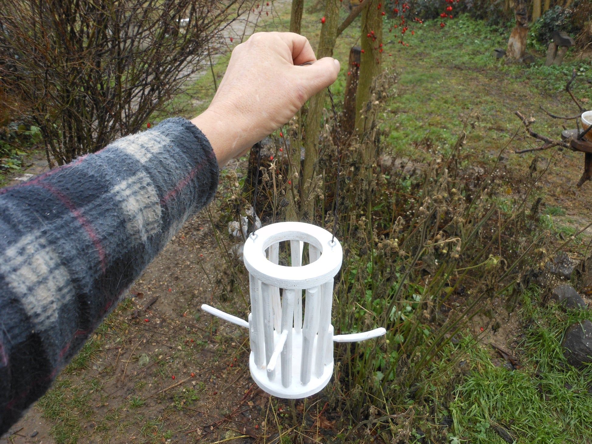 Meisenknödelhalter für Knödel ohne Netz Vogelfutter  Vogelfutterplatz Birdfeeder - BalkanwoodDesign Handmade