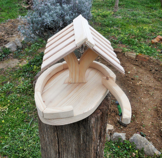 Vogelfutterhaus klein Handarbeit unbehandeltes  Altes Nadelholz zum Selbstbemalen - BalkanwoodDesign Handmade