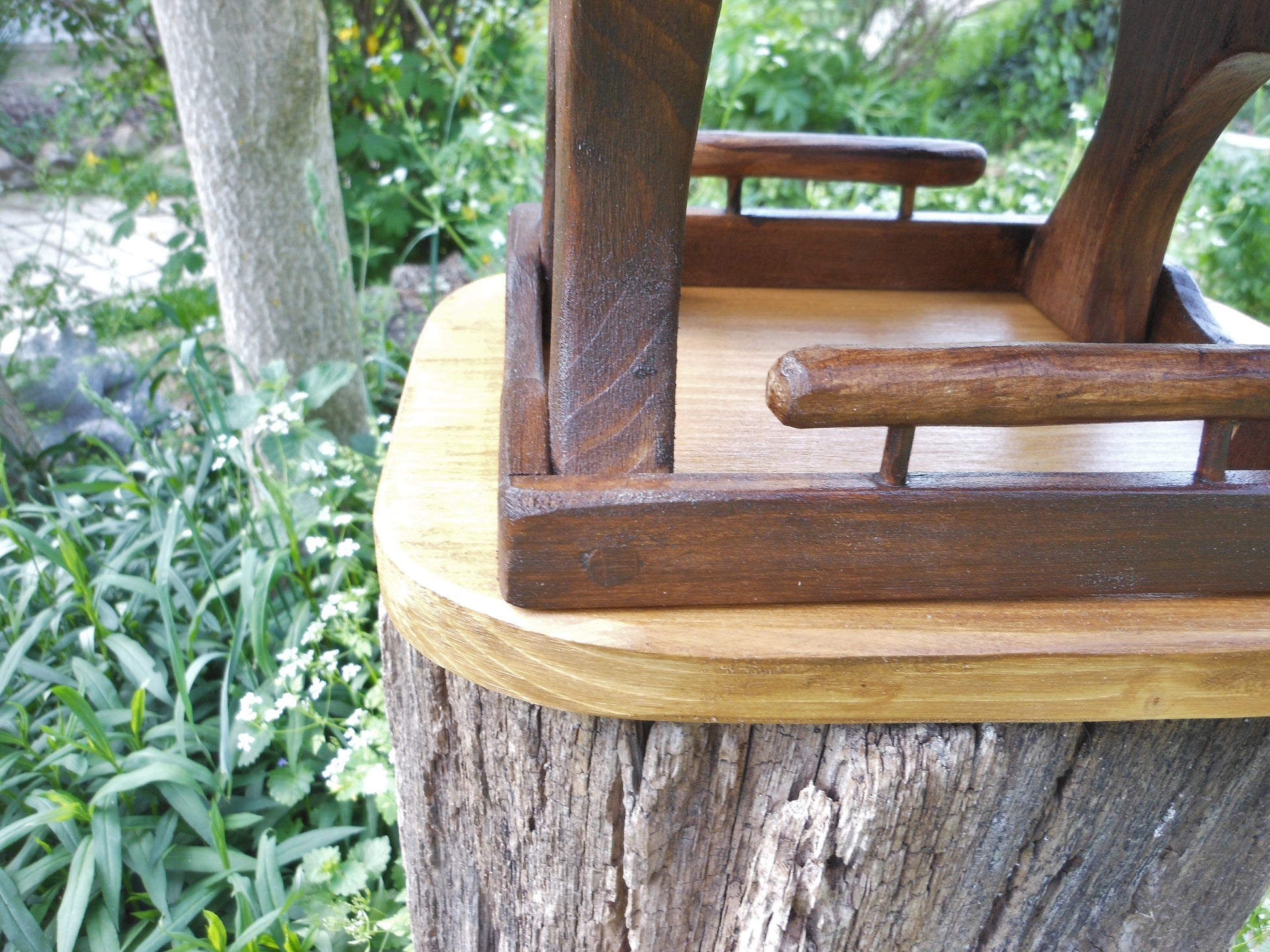 Vogelfutterhaus klein Handarbeit  Altes Nadelholz - BalkanwoodDesign Handmade