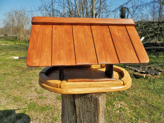 Vogelfutterhaus reine Handarbeit für große Gartenvögel - BalkanwoodDesign Handmade